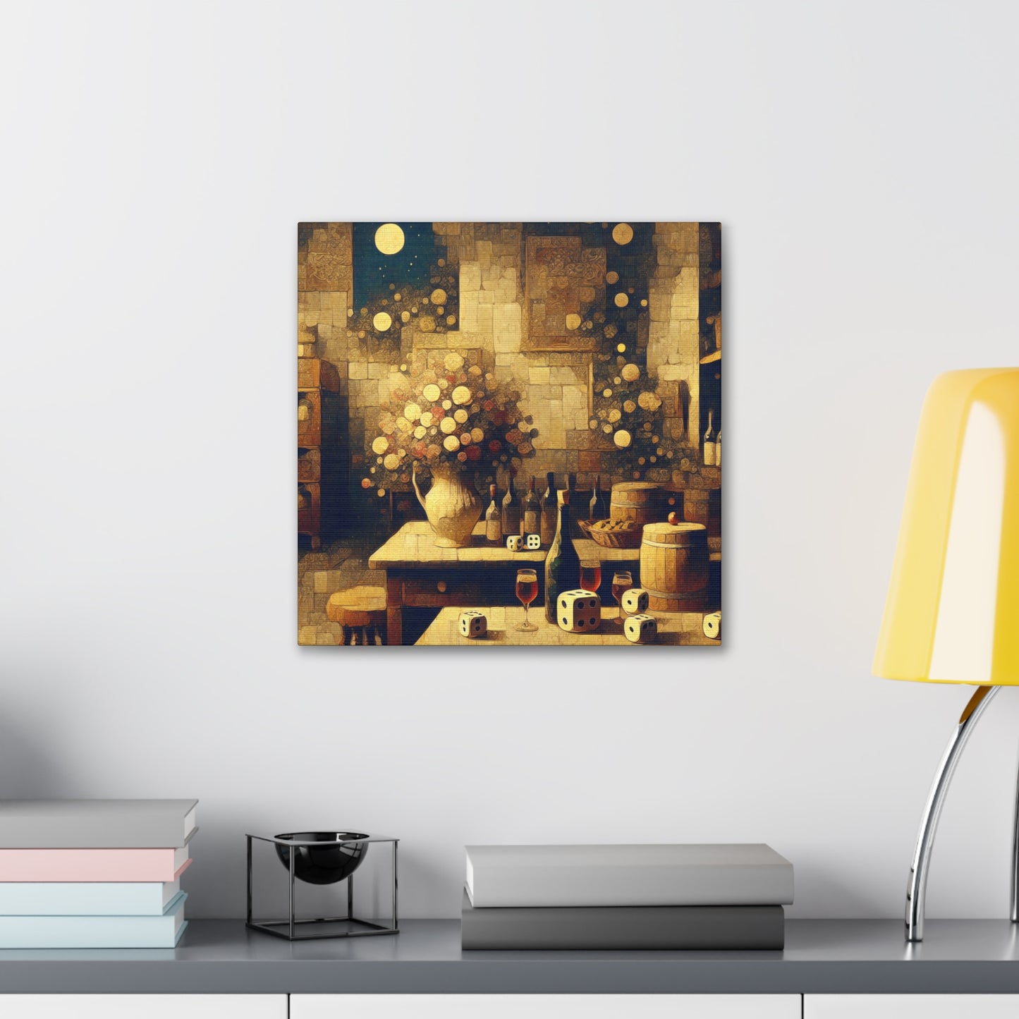 "Dancing Dice Delight" - Canvas