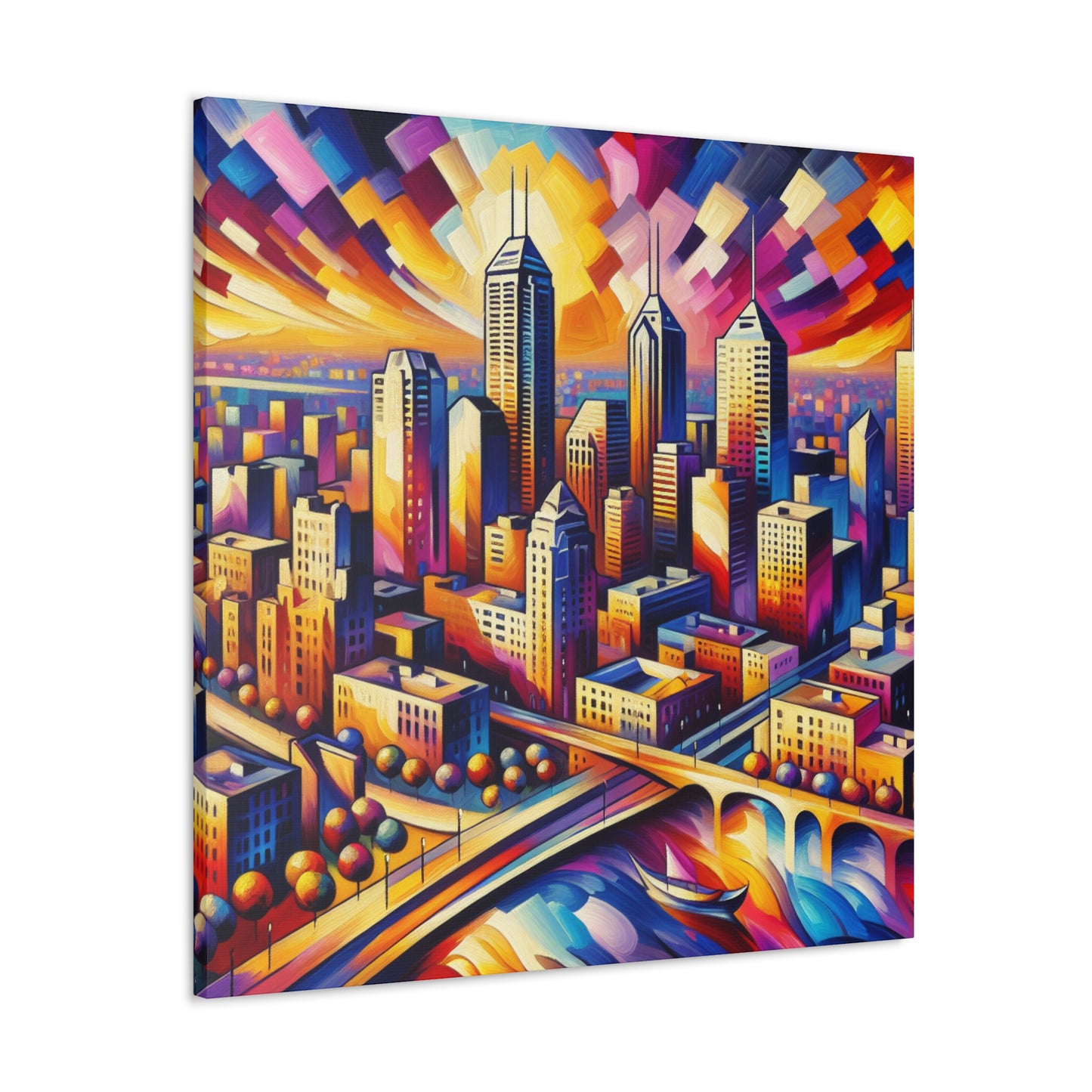 "Enigmatic Urban Dreamscape" - Canvas