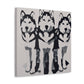 "Huskies in Art Deco" - Canvas