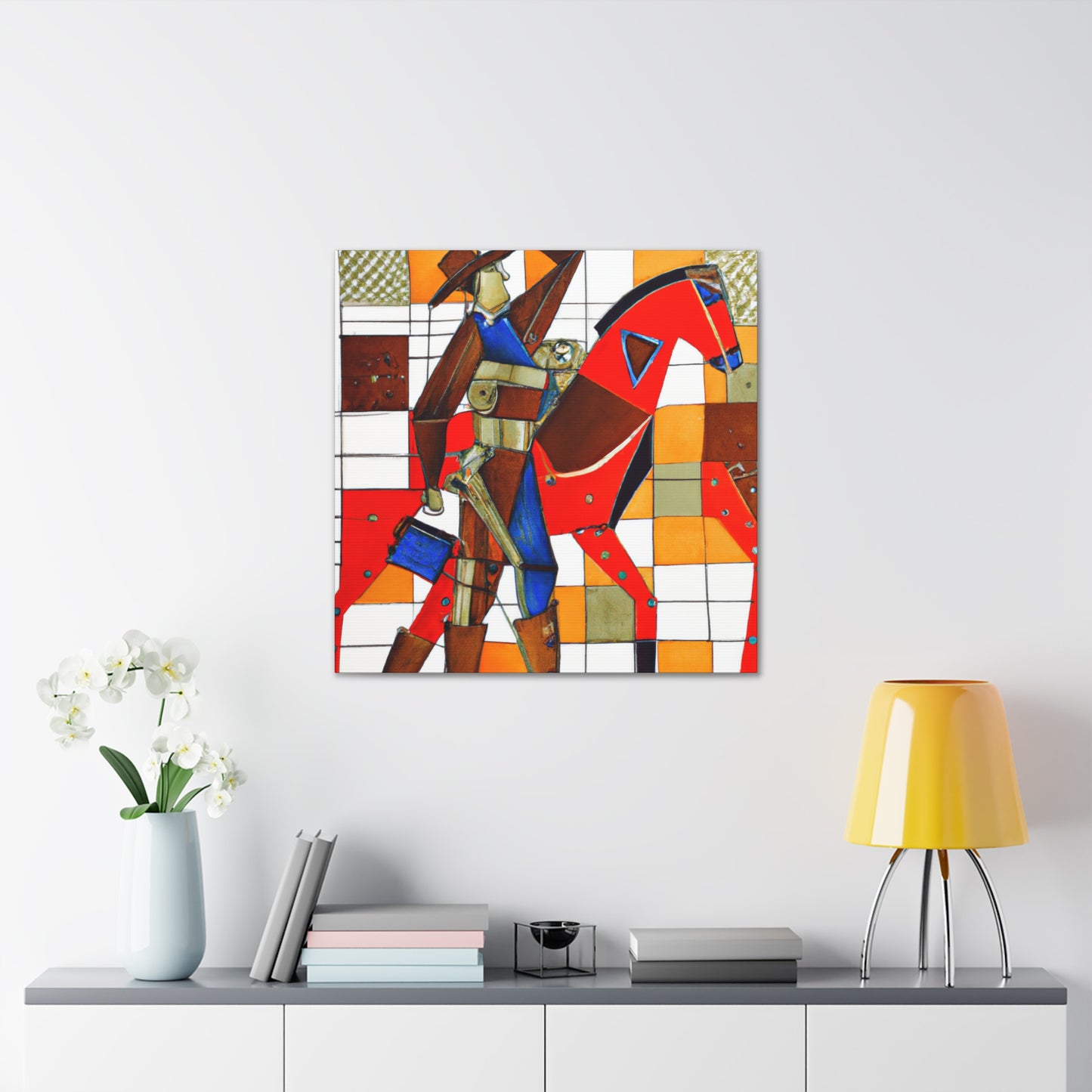 "Cowboy on Horseback" - Canvas