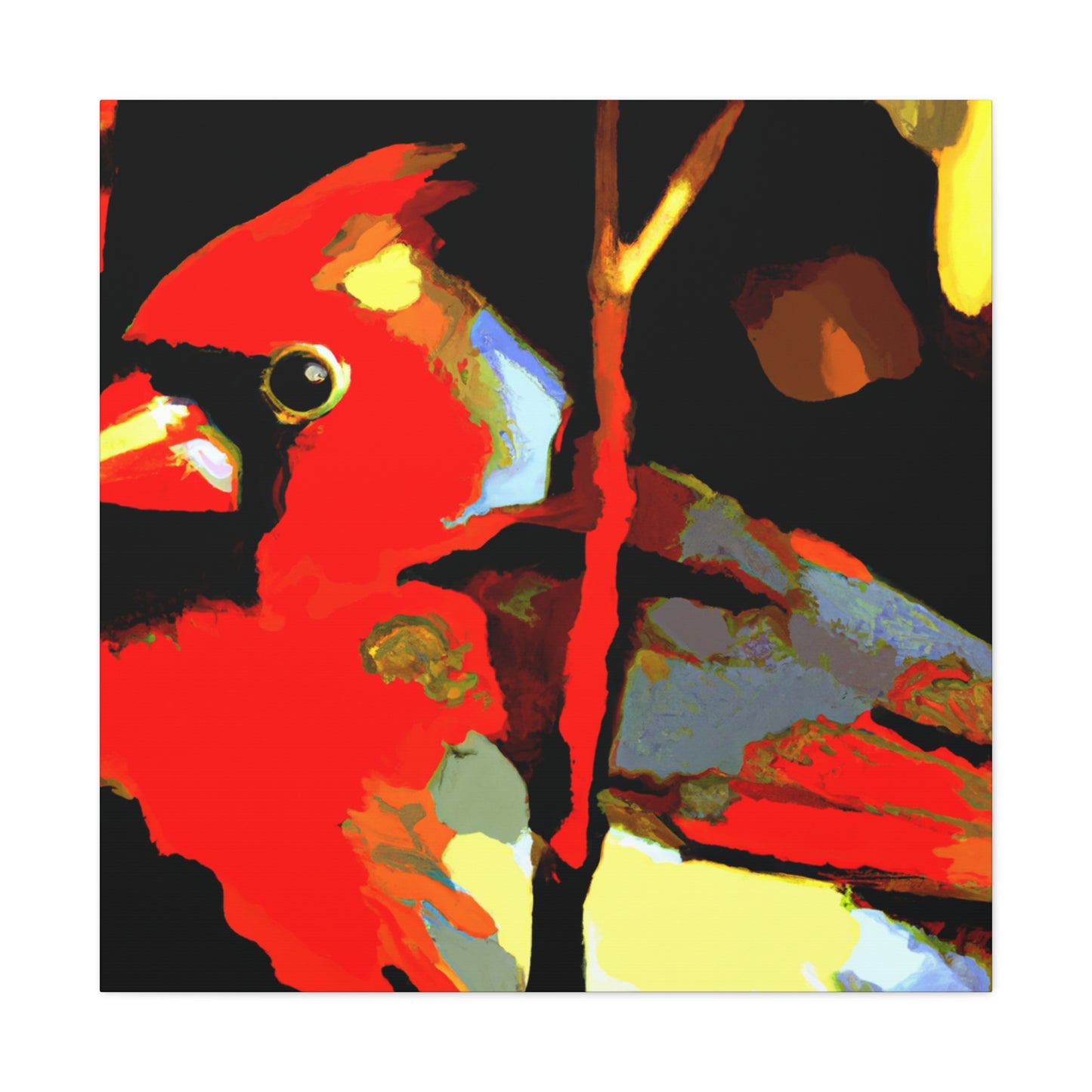 "Cardinal in Defiance" - Canvas