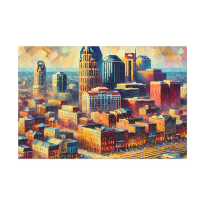 Golden Hues of Nashville - Canvas