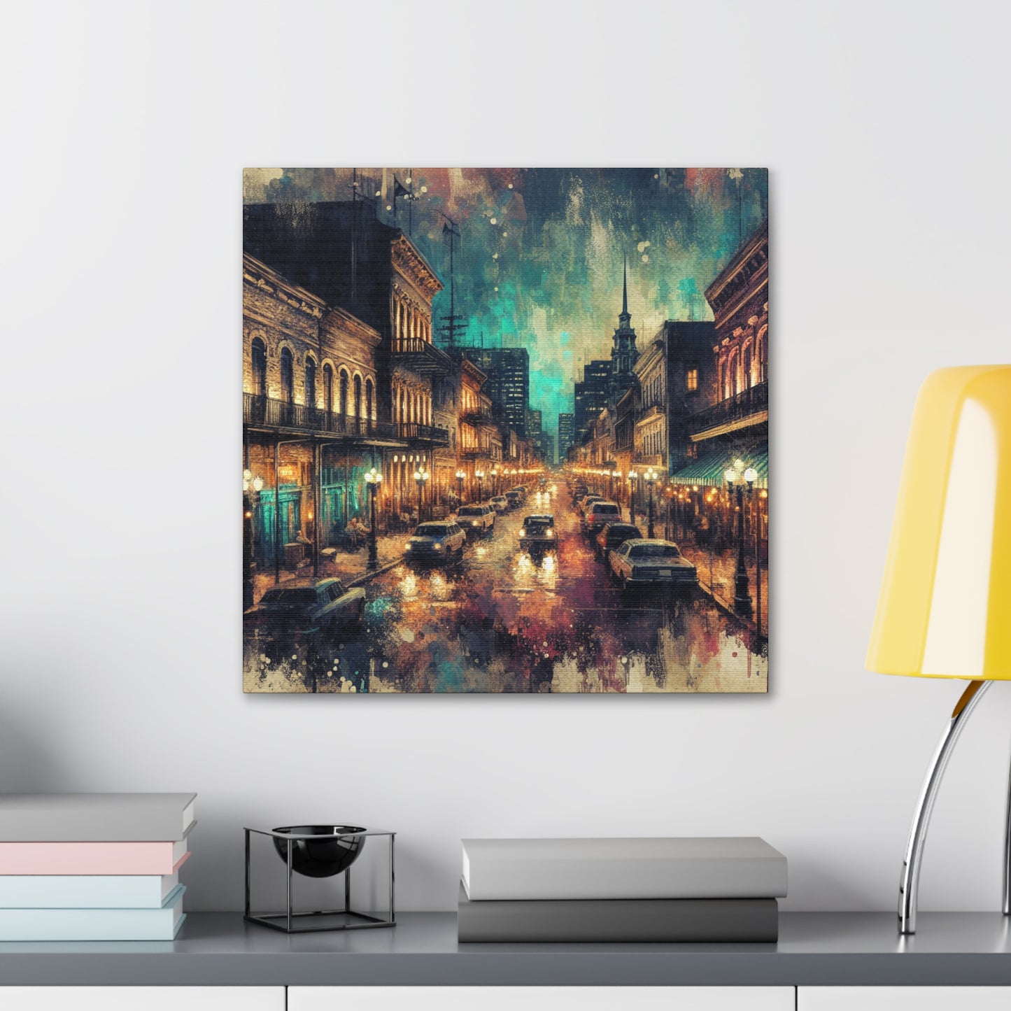 "City Lights Unveiled" - Canvas