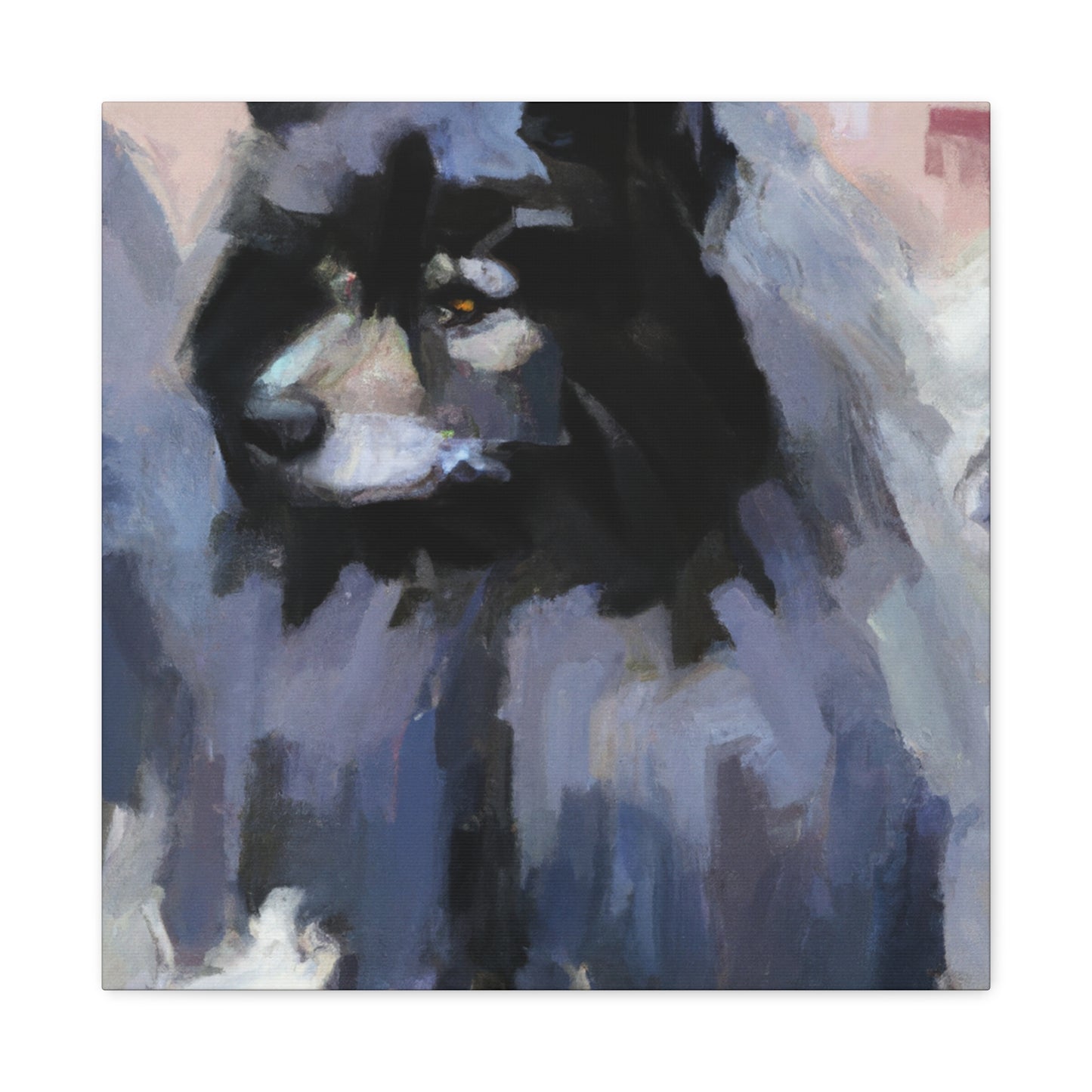 "Keeshond in Abstraction" - Canvas