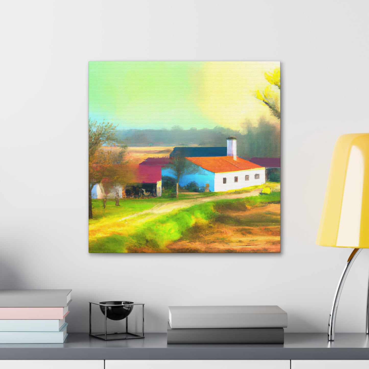 "Farmhouse of Seasons" - Canvas