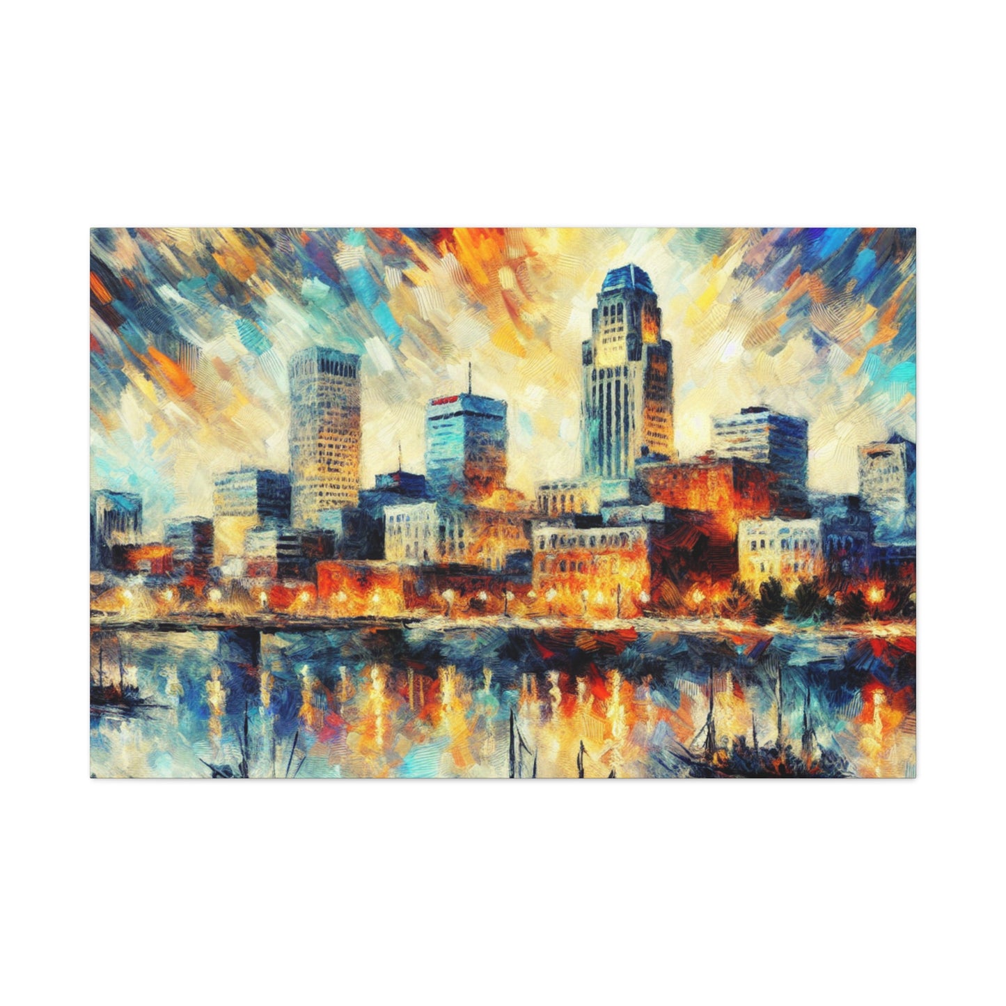 "Omaha's Dappled Riverbanks" - Canvas