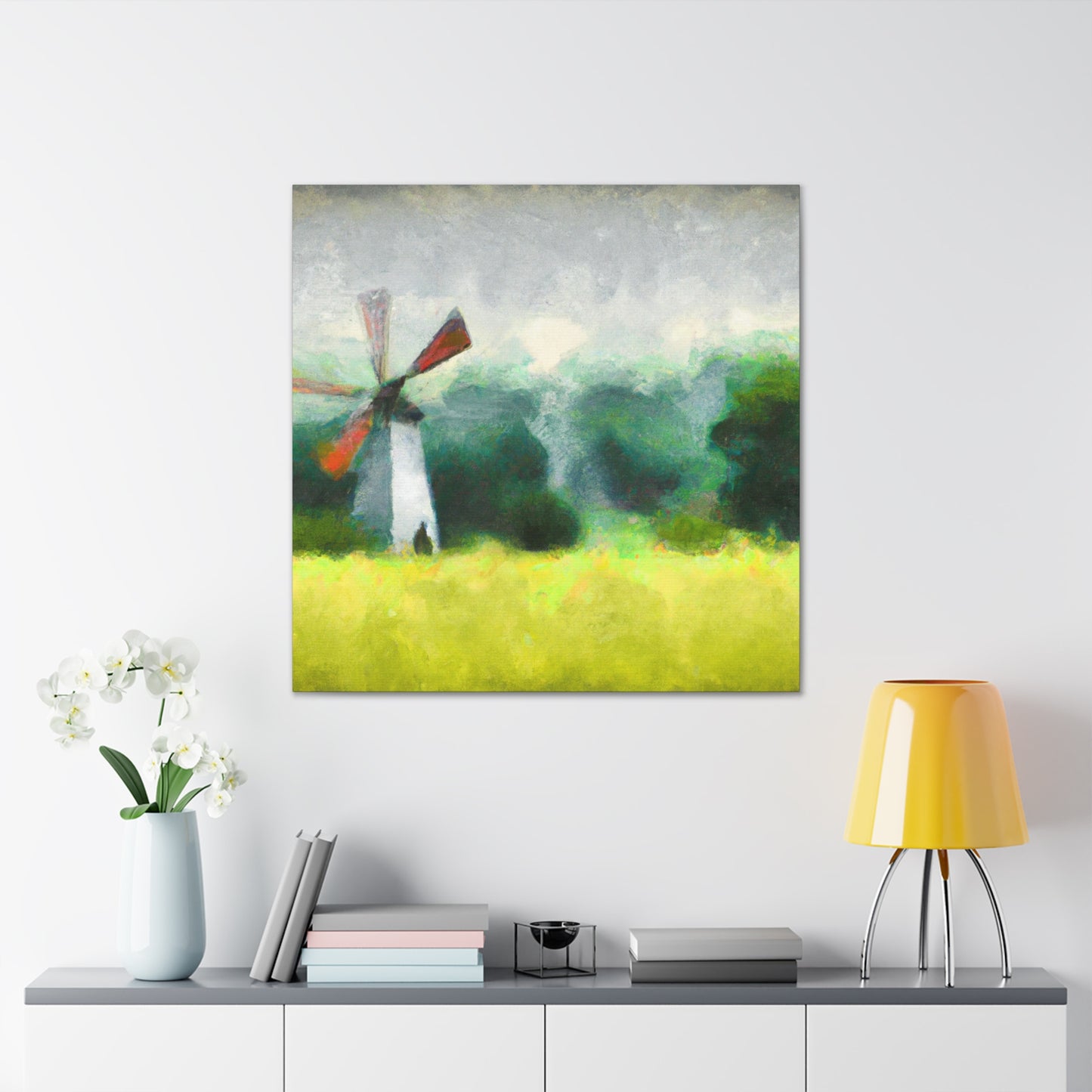 Windmill in a Sunset - Canvas