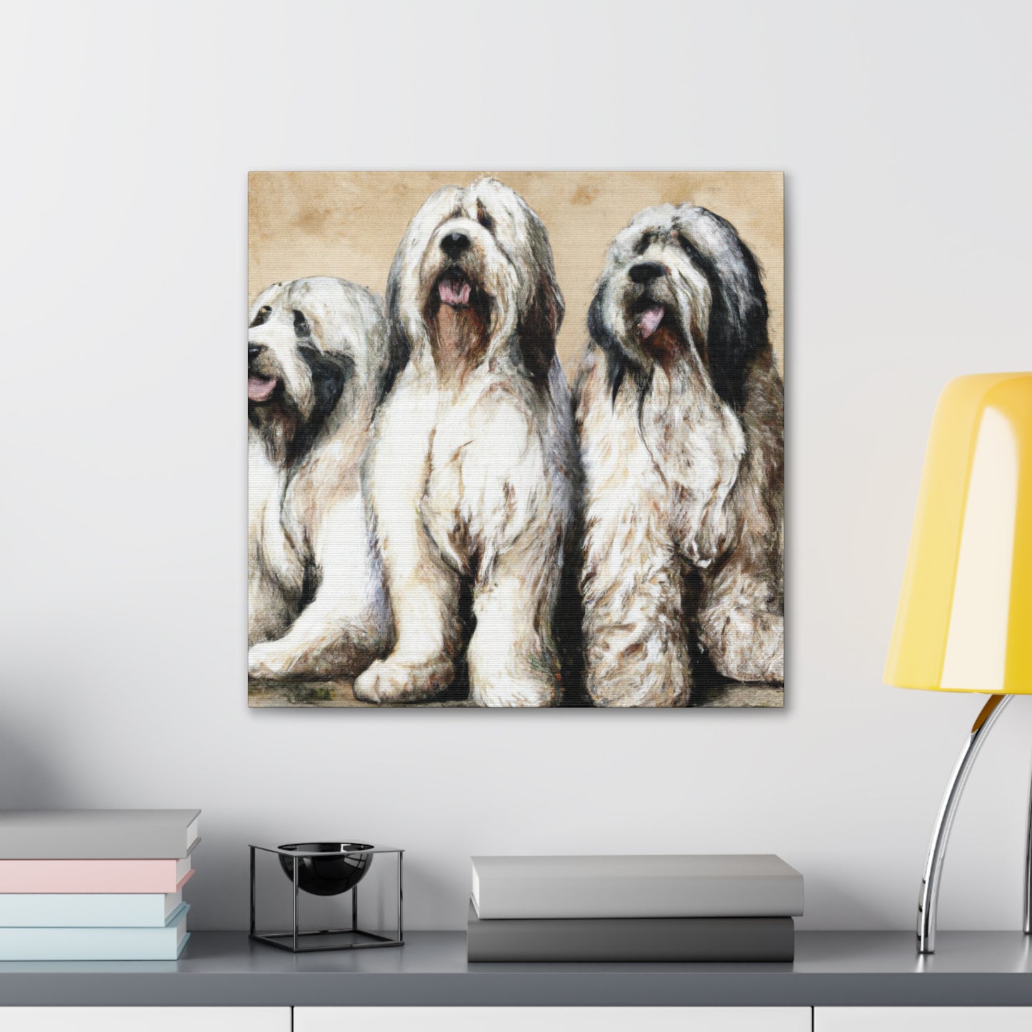 The Fluffy English Shepherd - Canvas