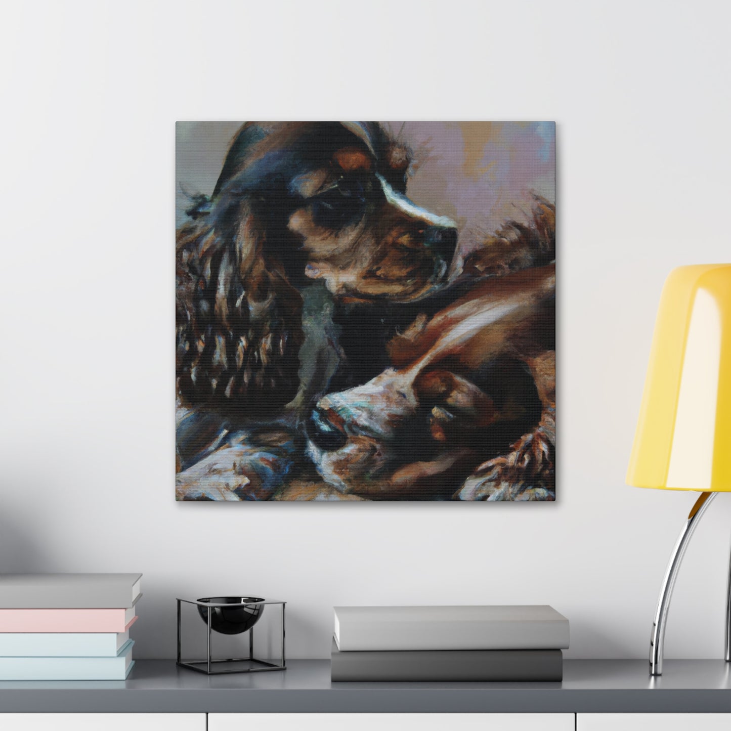 Cute Spaniel Dreaming - Canvas