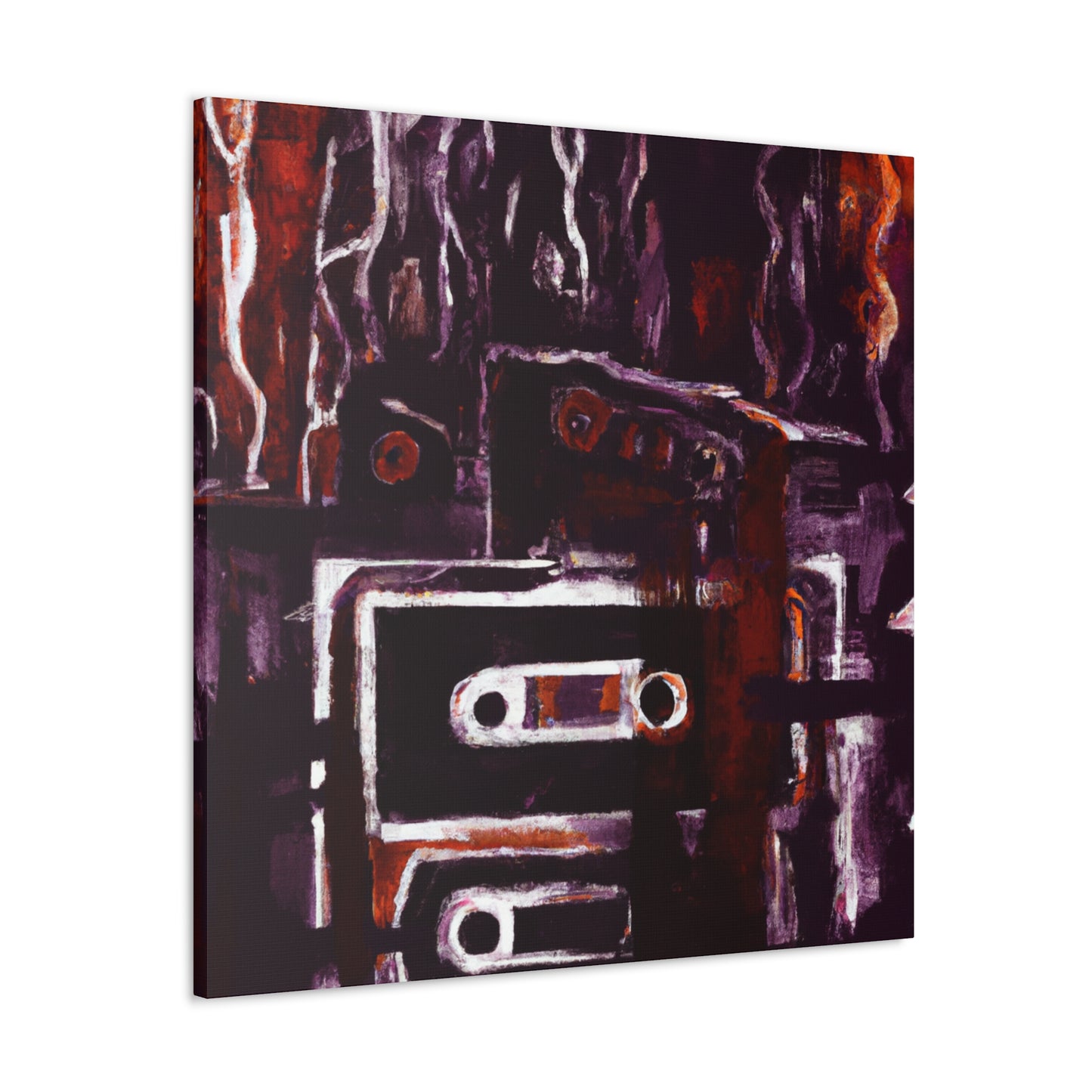 "Cassette Tape Collage" - Canvas