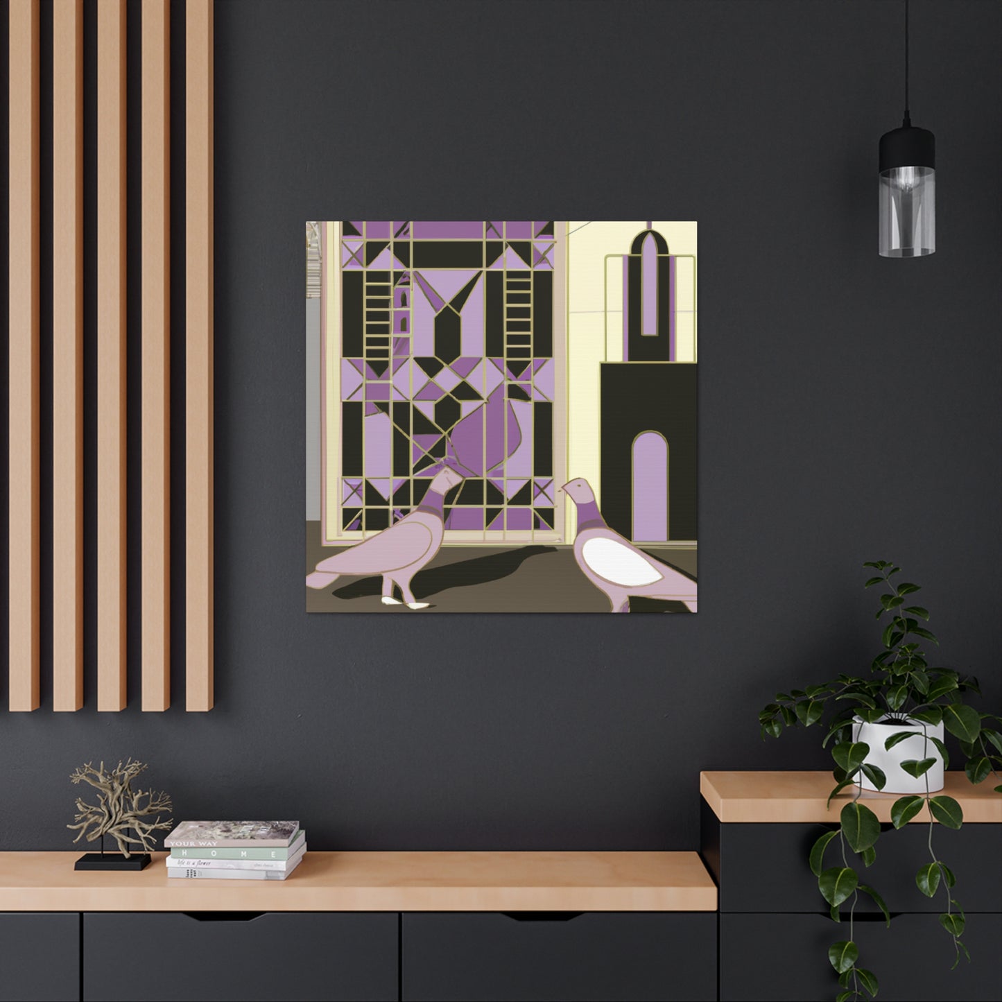 "Pigeon in Art Deco" - Canvas