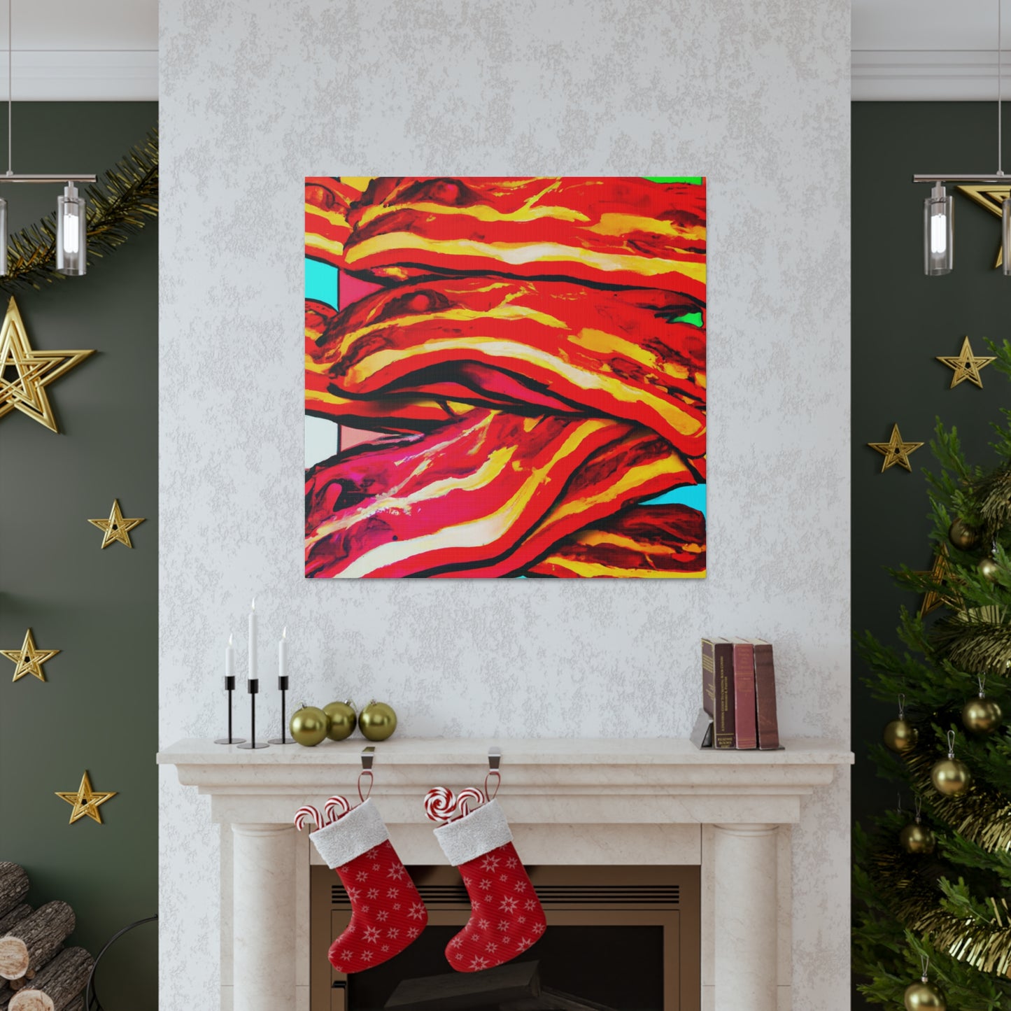 "Pop Art Bacon Delight" - Canvas