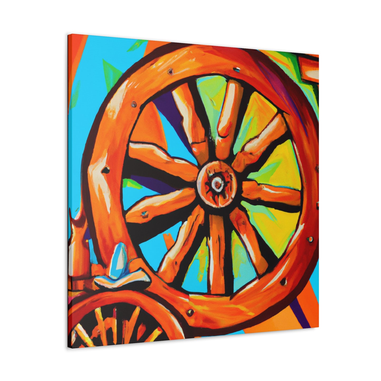 Wagon Wheel Art Deco - Canvas