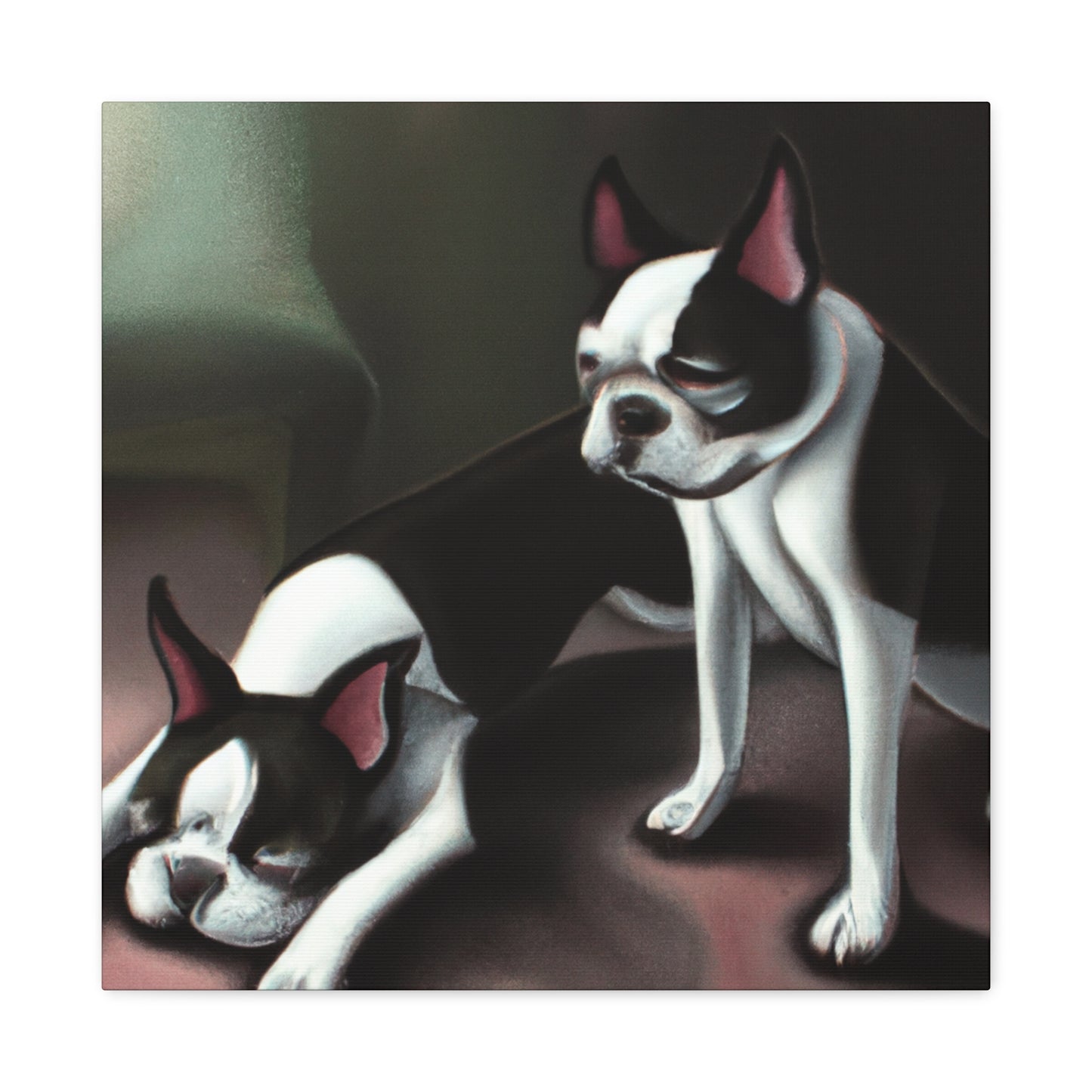 Boston Terrier Surrealism - Canvas