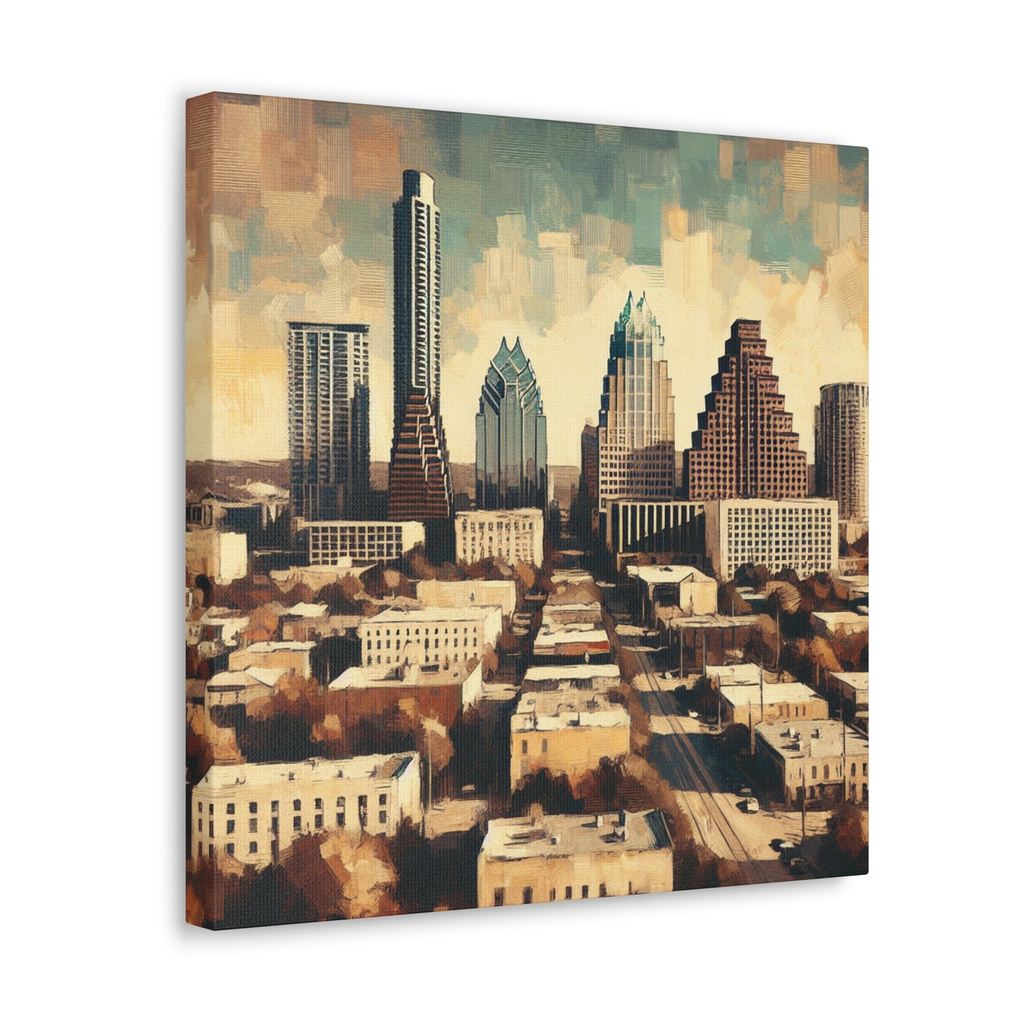 "Vibrant Texan Metropolis" - Canvas