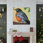 "Glamorous American Robins" - Canvas