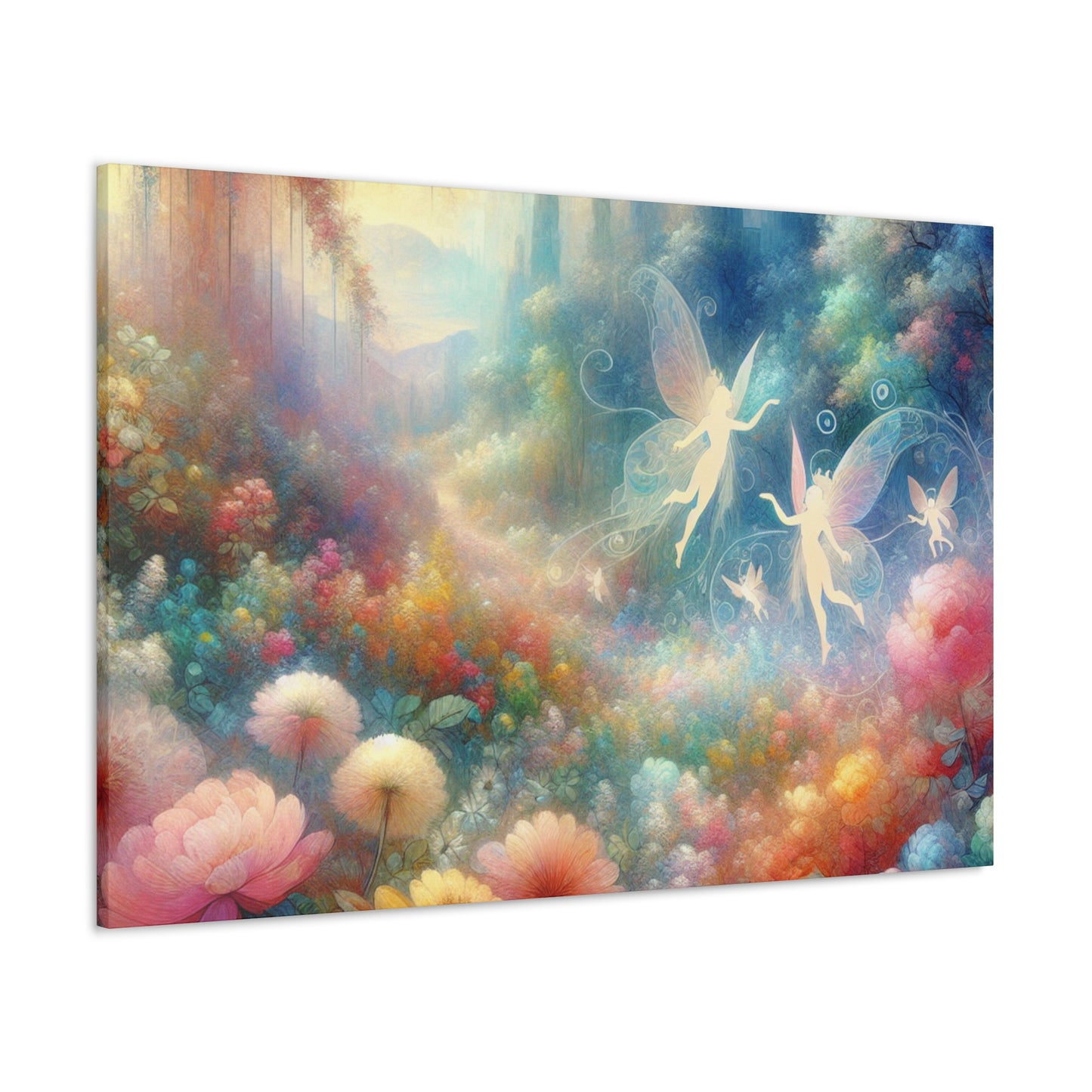 Whimsical Blooms Amidst Secrets - Canvas