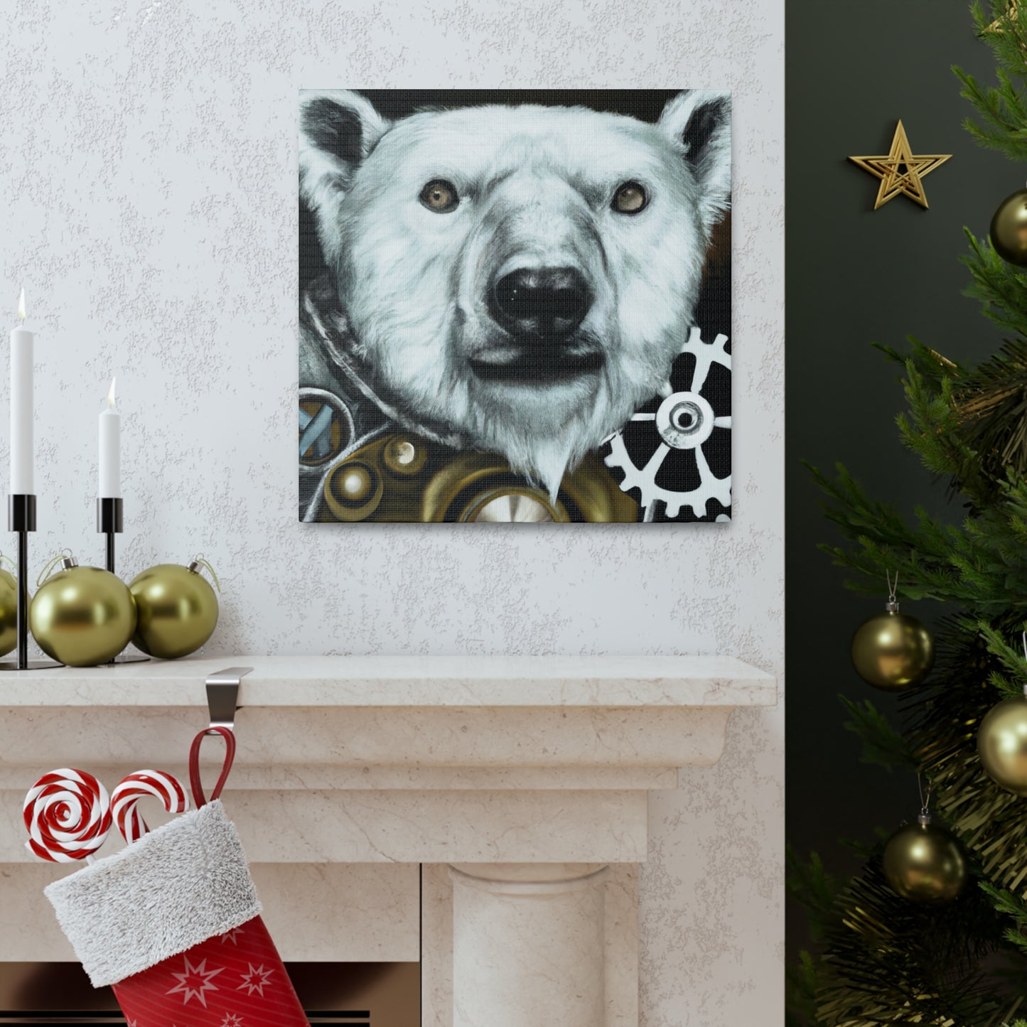 Polar Bear Steampunk Dream - Canvas