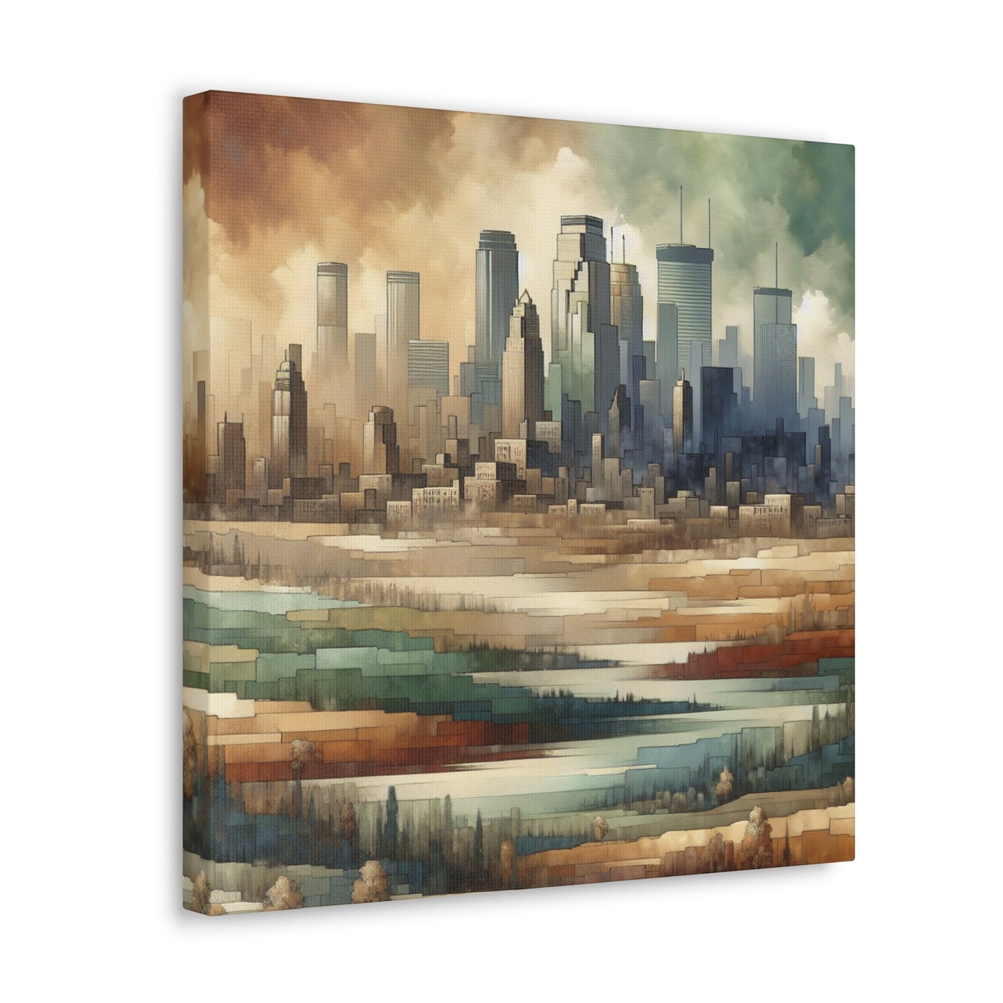 "Industrial Enchantment: Minneapolis" - Canvas