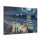 Moonlit Coastal Celebration. - Canvas