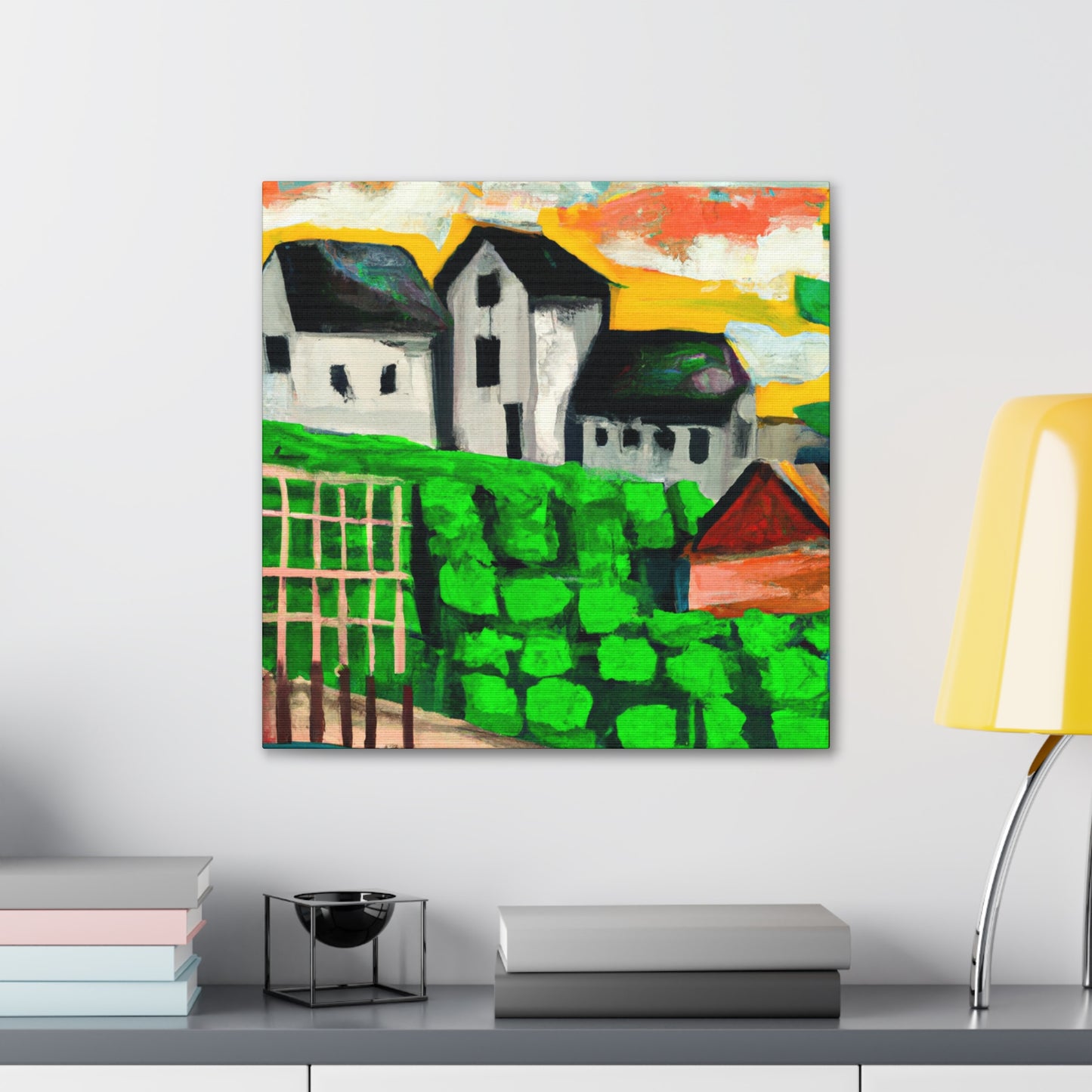 Farmhouse in Moonlight - Canvas