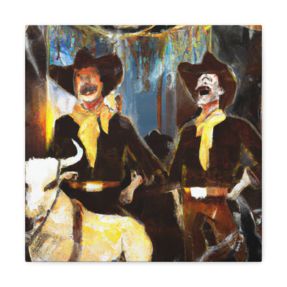 Saloon on Fire Painting - Canvas