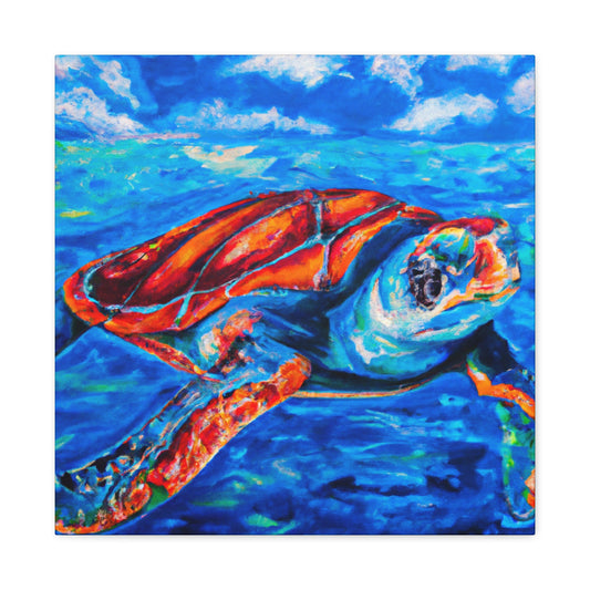 Sea Turtle Morning Glory - Canvas