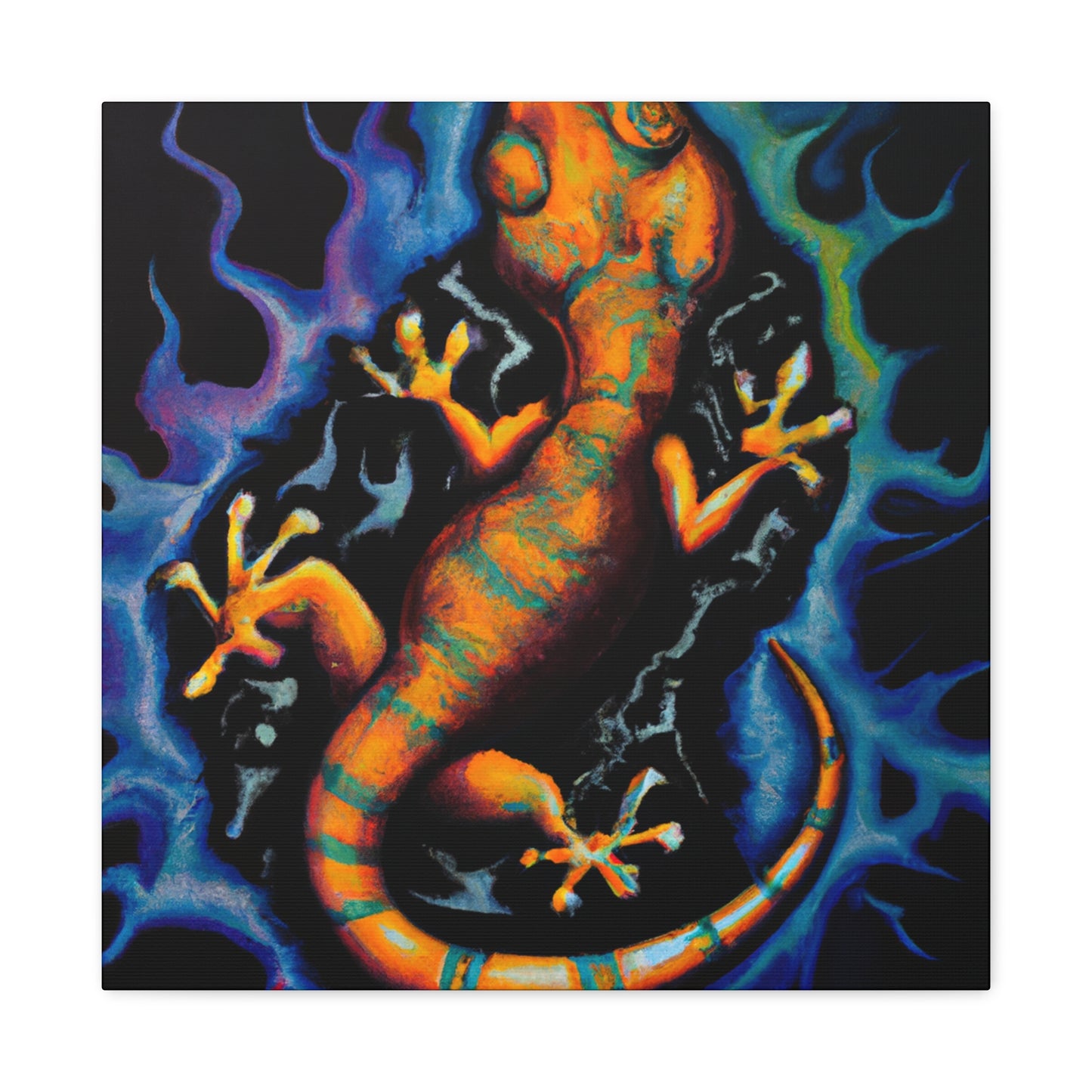 "Lizard in Art Deco" - Canvas