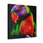 "Rainbow Lorikeet Revelry" - Canvas