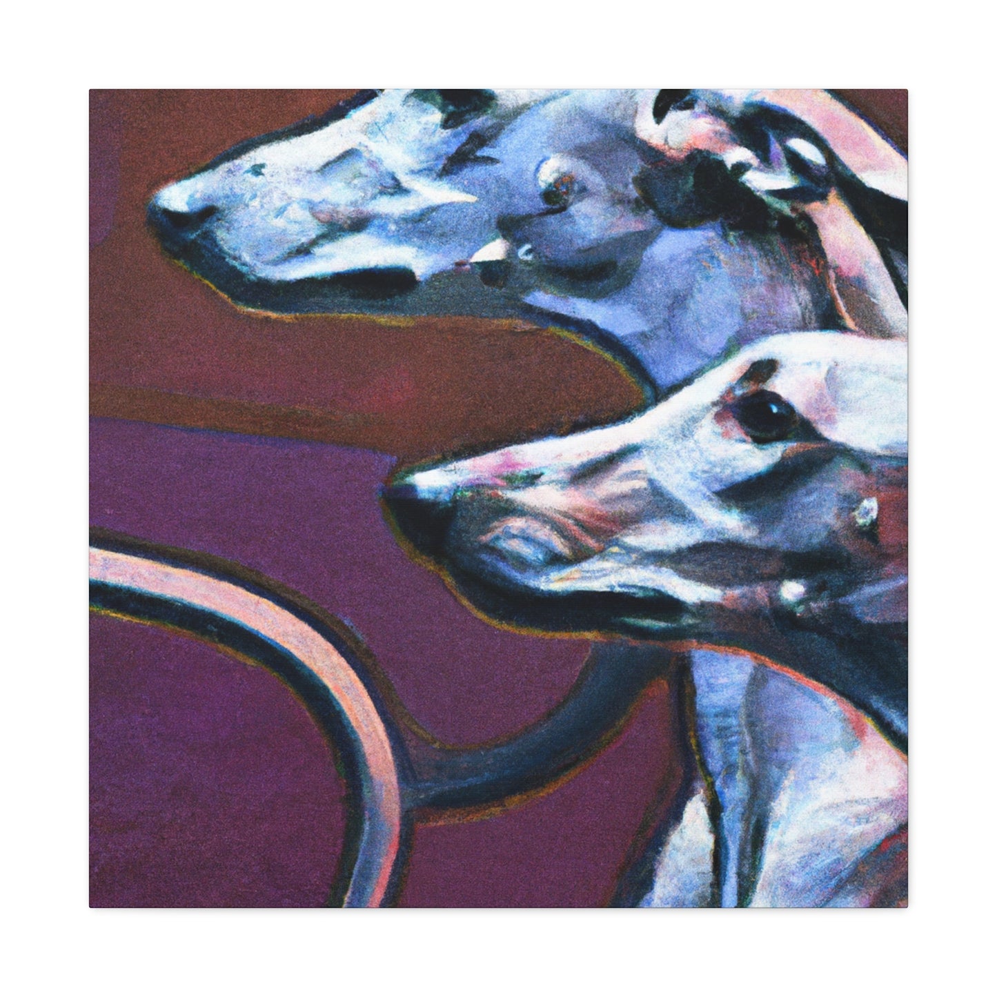 Greyhound in Motion - Canvas