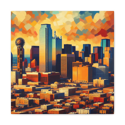 "Urban Enigma: Dallas Skies" - Canvas