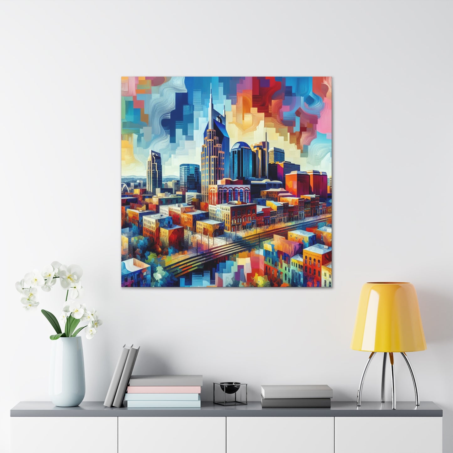 Vibrant Melodies of Nashville. - Canvas