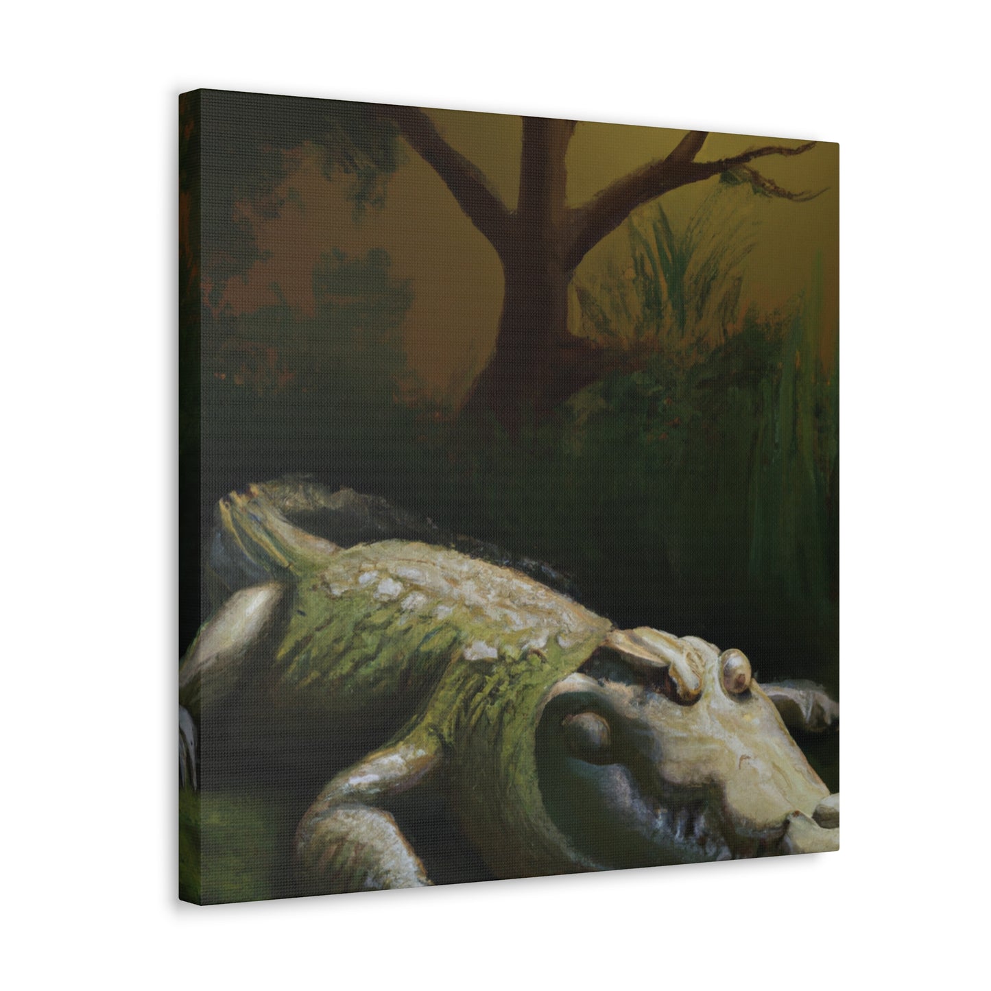 Crocodile in Hyperrealism - Canvas