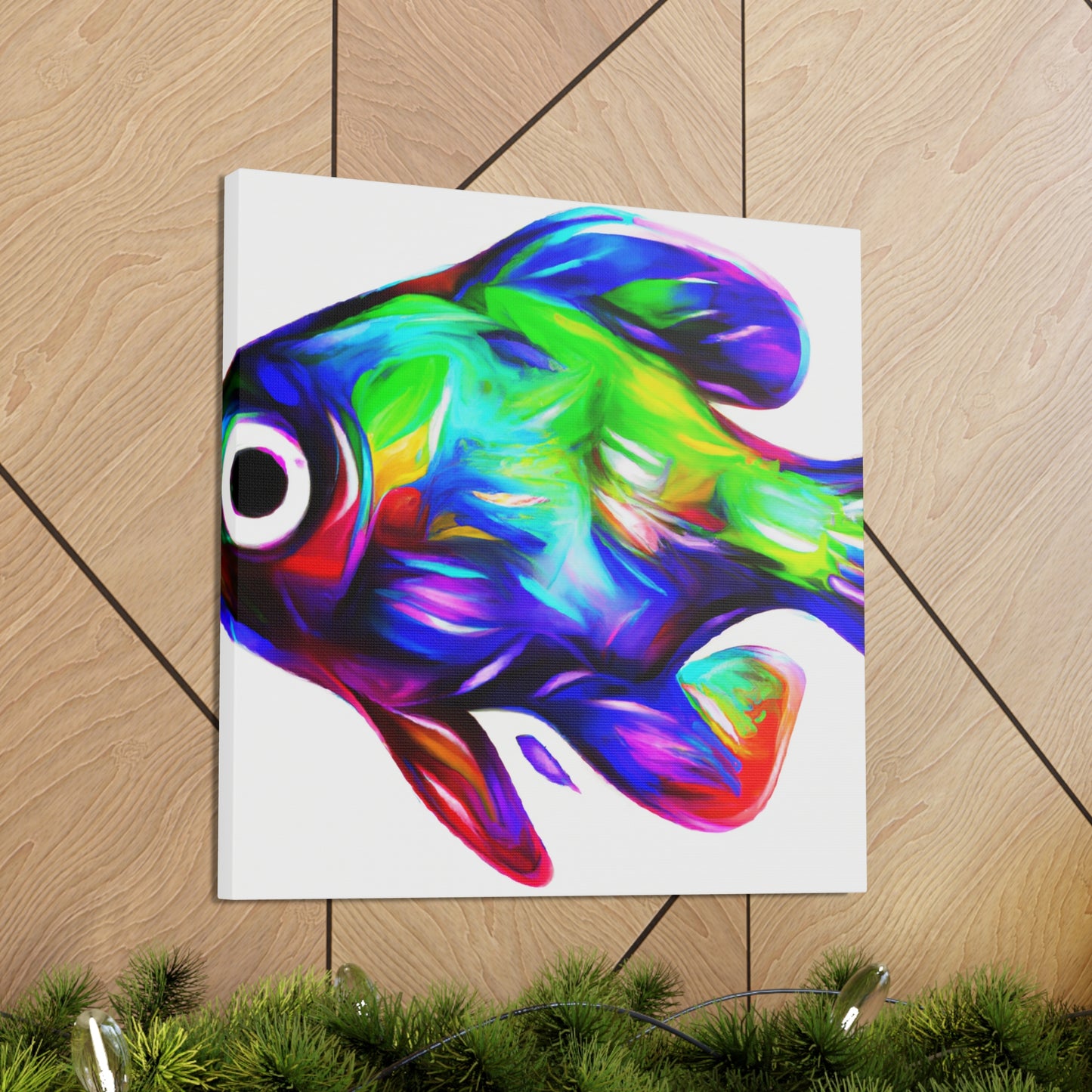 Rainbow Fish Reflection - Canvas