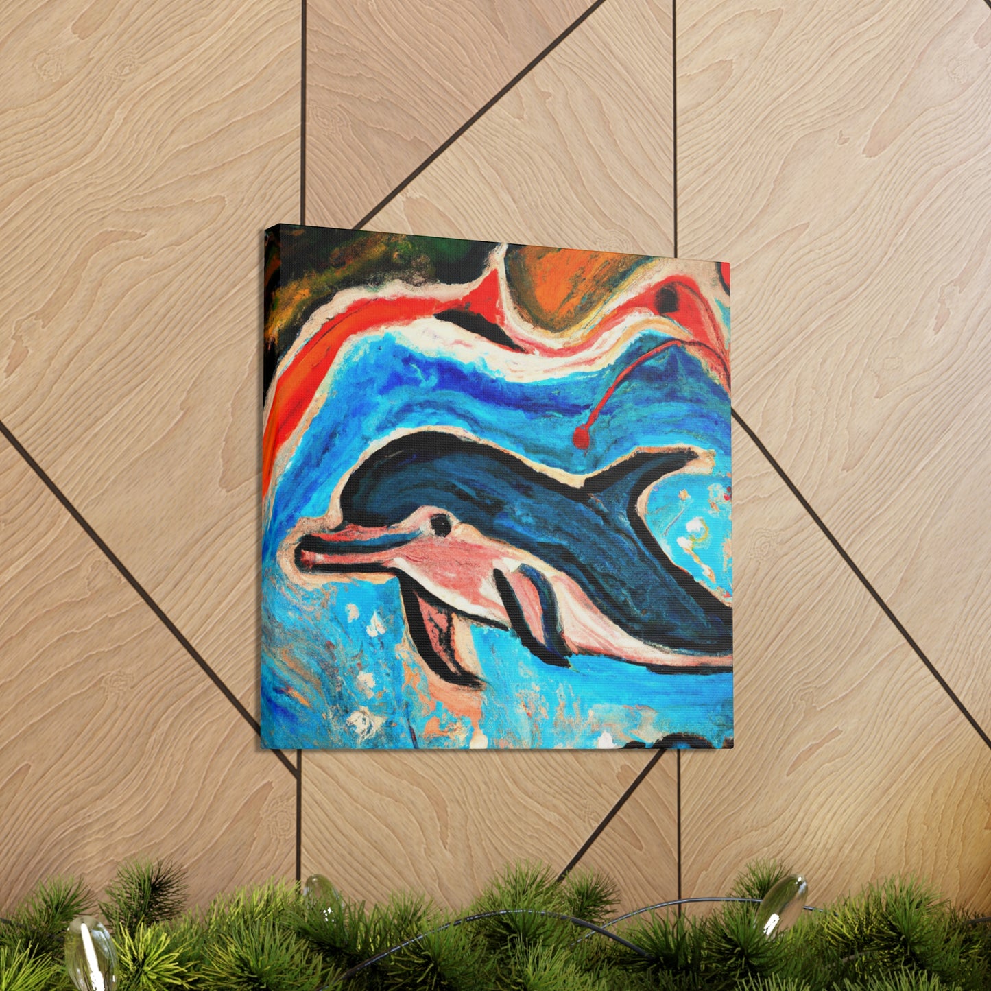 "Dolphins in the Sunset" - Canvas