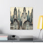 Cityscape Symphony in Bloom - Canvas