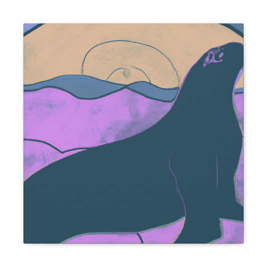 "Seaside Sea Lion Smile" - Canvas