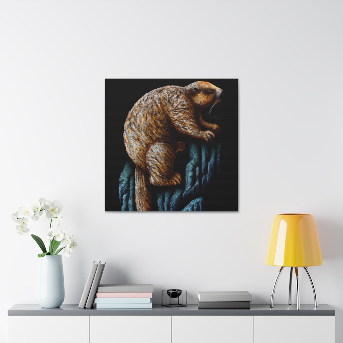 Marmot in Rococo Style - Canvas