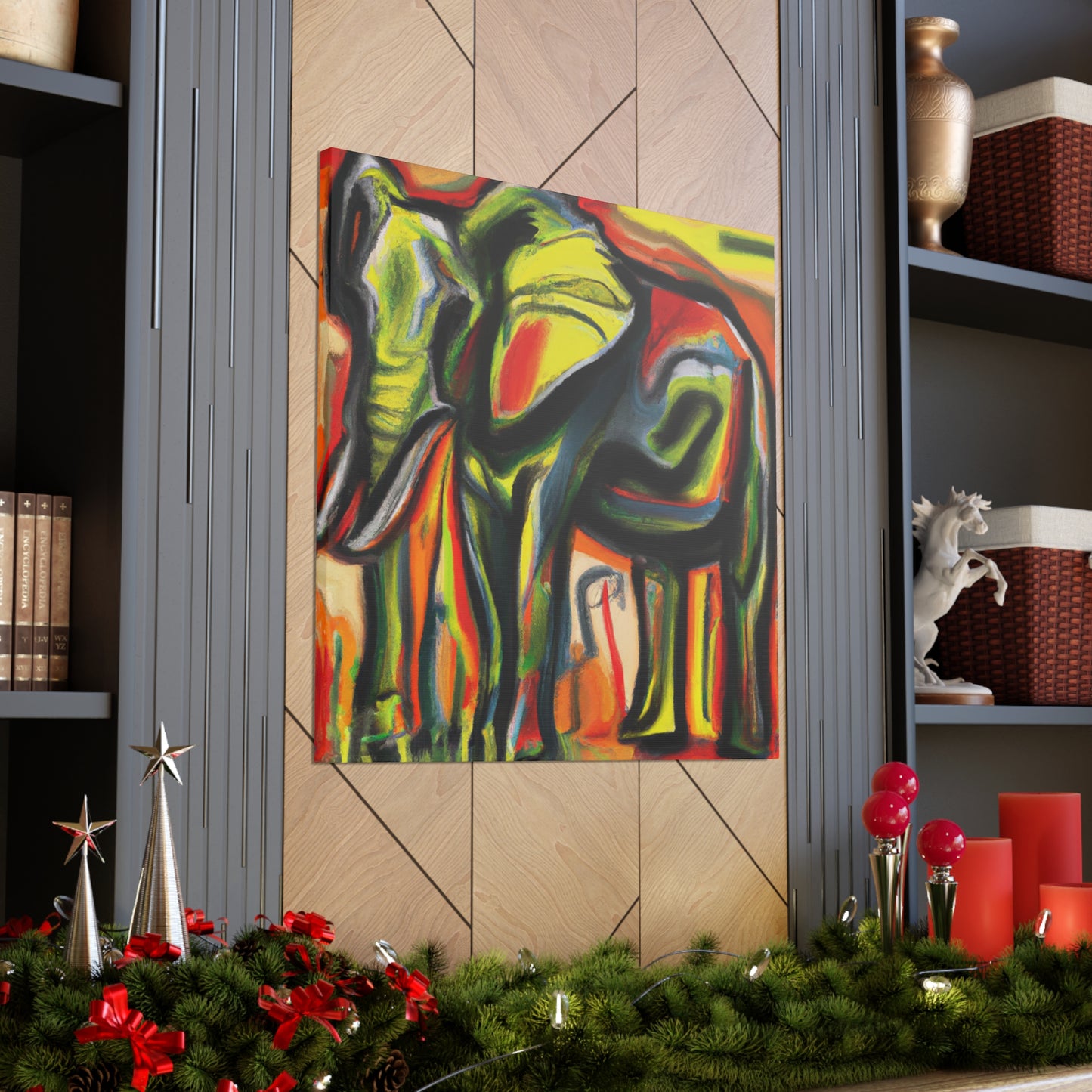 Elephant in Motion - Canvas