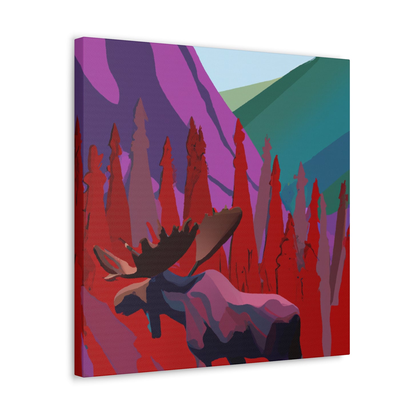 "Moose in the Mountains" - Canvas