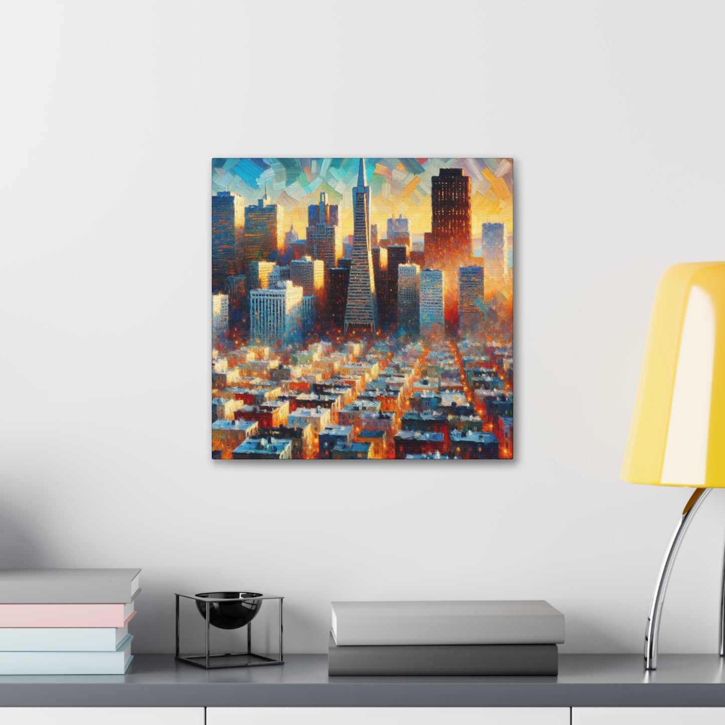 "Golden City Sunrise" - Canvas