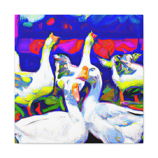 "Geese Flight Impressionism" - Canvas