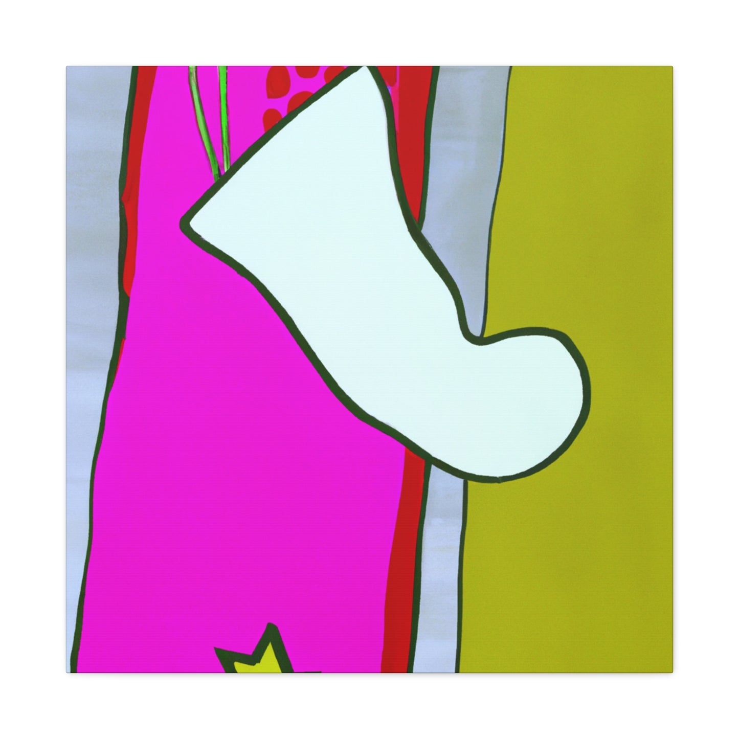 "Stockings in Neon Colors" - Canvas