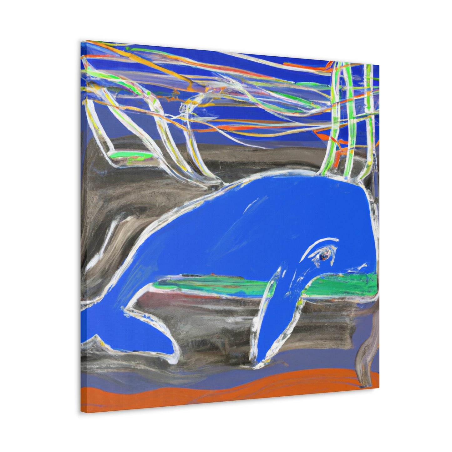 "Whale's Awesome Expression" - Canvas