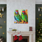 "Senegal Parrots in Bloom" - Canvas