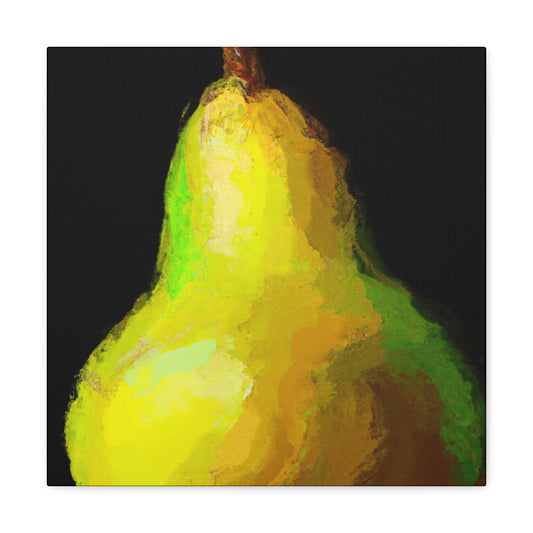 Pear in Metallic Gold - Canvas