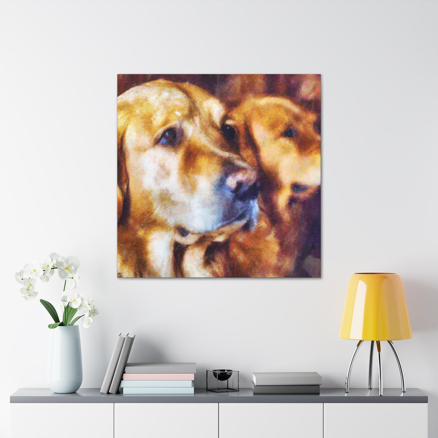 "Golden Retriever Bliss" - Canvas