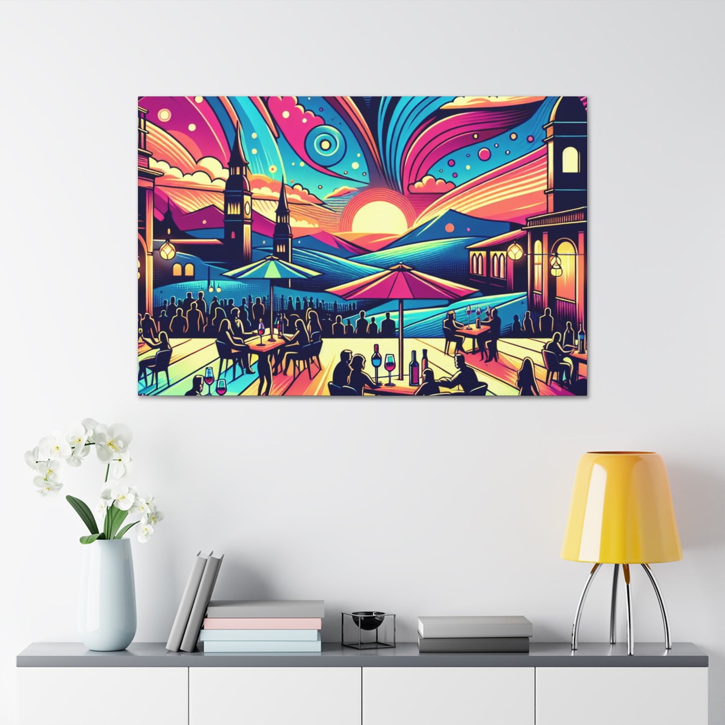 "Vibrant Wine Festivity" - Canvas