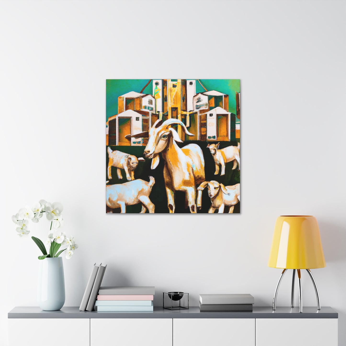 "Goat in Gilded Glory" - Canvas