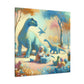 "Pastel Prehistoric Harmony" - Canvas